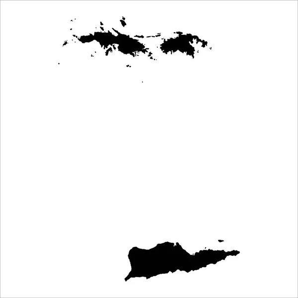 Mapa Vetorial Detalhado Ilhas Virgens Novo Mapa 2023 — Vetor de Stock