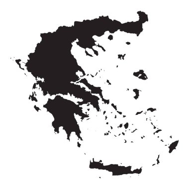 Yüksek detaylı vektör haritası. Yunanistan. Yeni Harita 2023