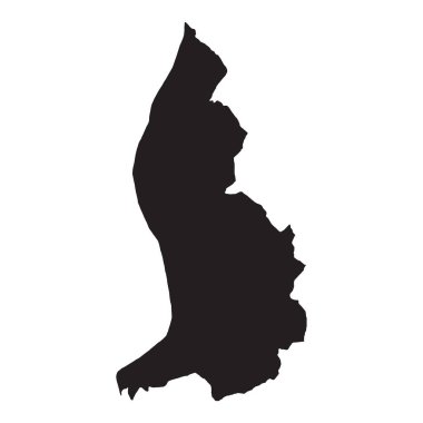 Yüksek detaylı vektör haritası. Lihtenştayn. Yeni Harita 2023