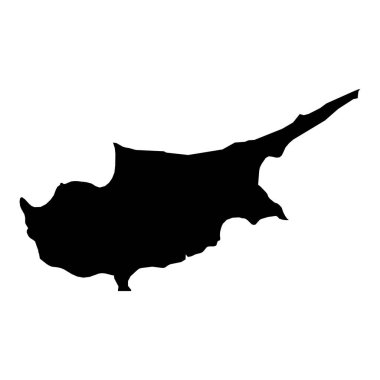 Yüksek detaylı vektör haritası. Kıbrıs. Yeni Harita 2023