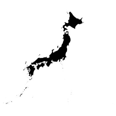 Yüksek detaylı vektör haritası. Japonya. Yeni Harita 2023