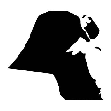 Yüksek detaylı vektör haritası. Kuveyt. Yeni Harita 2023