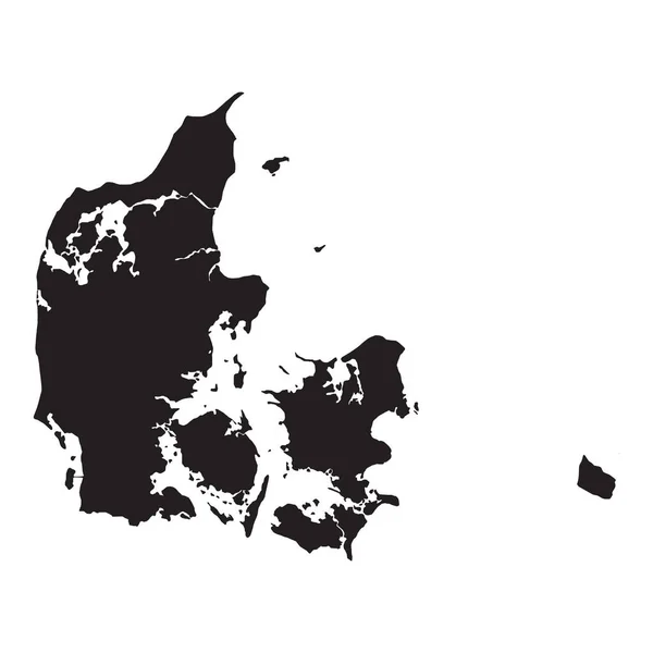 Hög Detaljerad Vektorkarta Danmark Karta 2023 — Stock vektor
