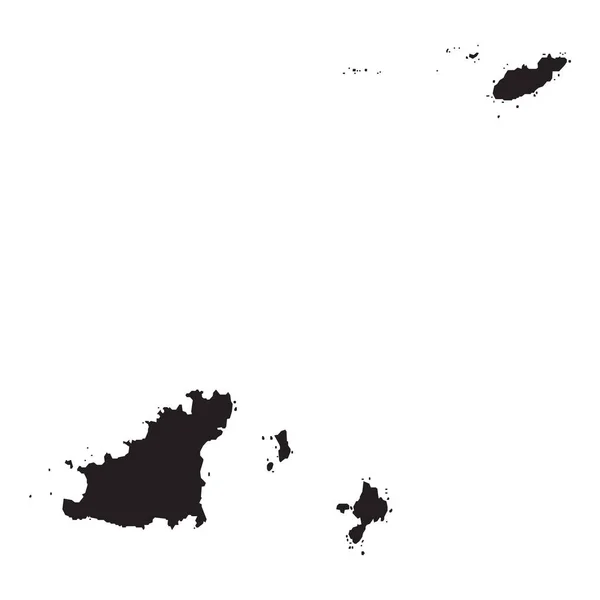Yüksek Detaylı Vektör Haritası Guernsey Yeni Harita 2023 — Stok Vektör