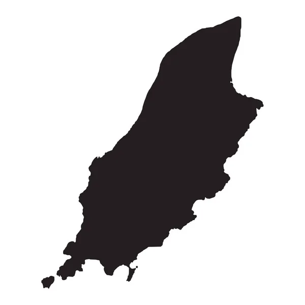 Hög Detaljerad Vektorkarta Isle Man Karta 2023 — Stock vektor