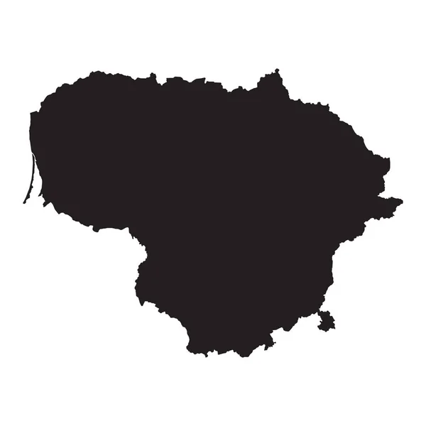 Mapa Vetorial Detalhado Lituânia Novo Mapa 2023 —  Vetores de Stock