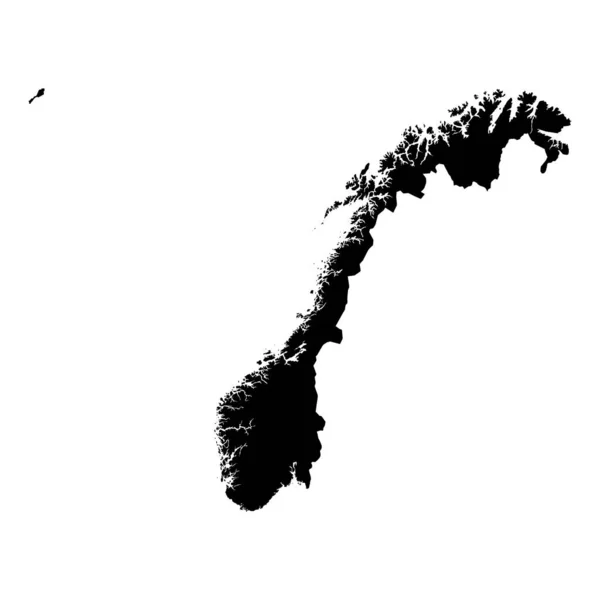Висока Детальна Векторна Карта Норвегія Нова Мапа 2023 Року — стоковий вектор