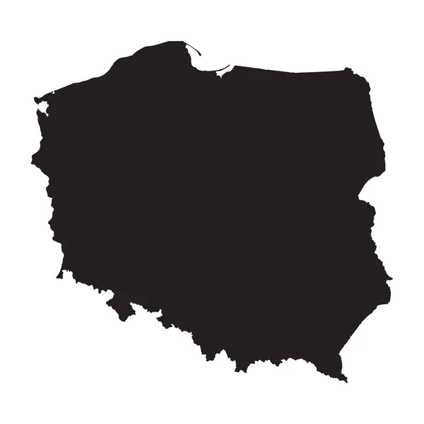 Mapa Vetorial Detalhado Polônia Novo Mapa 2023 — Vetor de Stock