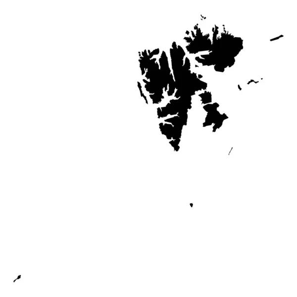 Mapa Vetorial Detalhado Svalbard Novo Mapa 2023 —  Vetores de Stock