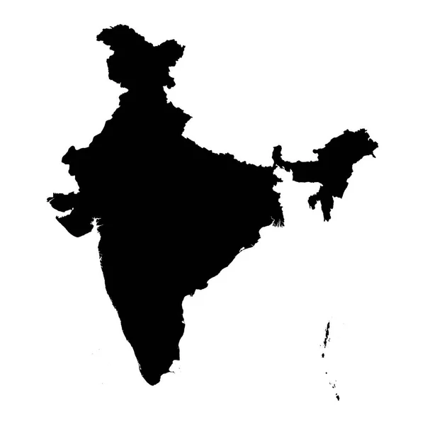 Hoch Detaillierte Vektorkarte Indien Neue Landkarte 2023 — Stockvektor