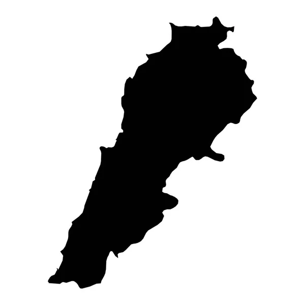 Yüksek Detaylı Vektör Haritası Lübnan Yeni Harita 2023 — Stok Vektör