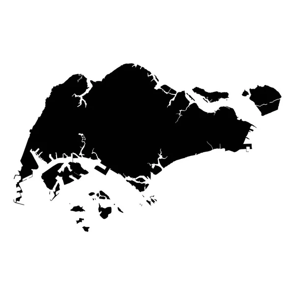 Υψηλός Λεπτομερής Διανυσματικός Χάρτης Σιγκαπούρη Νέος Χάρτης 2023 — Διανυσματικό Αρχείο