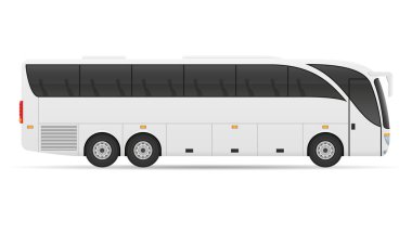 Tur şehir otobüs hisse senedi vektör illüstrasyon izole beyaz arka plan üzerinde