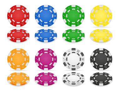 hisse senedi vektör illüstrasyon izole beyaz arka plan üzerinde fiş Casino