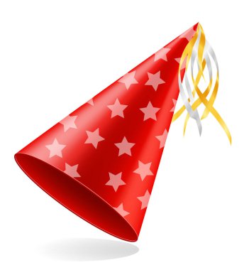 İyi ki doğdun kap beyaz arka plan üzerinde izole şerit hisse senedi vektör çizim ile