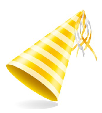 İyi ki doğdun kap beyaz arka plan üzerinde izole şerit hisse senedi vektör çizim ile