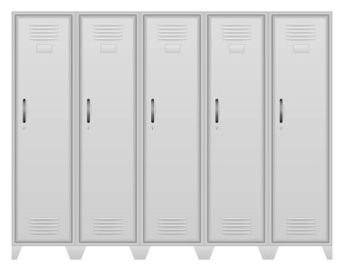 metallic lockers stock vector illustration isolated on white background clipart
