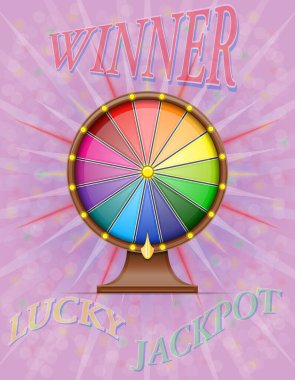 Pembe arka planda şans stoku vektör illüstrasyonu