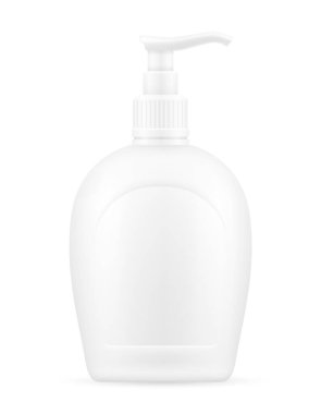 plastik şişe boş şablon boş stok vektör illüstrasyon beyaz arka plan üzerinde izole ev temizlik ürünleri