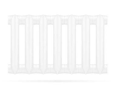 beyaz arka plan üzerinde izole sıcak su stok vektör illüstrasyon ile radyatör ısıtma alanı