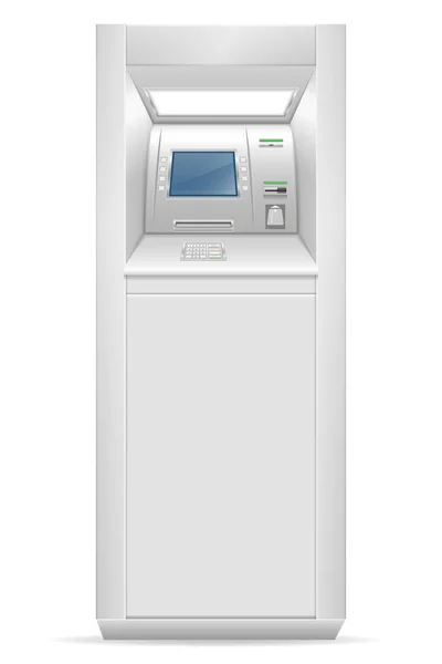 Atm Cash Dispenser Saham Vektor Ilustrasi Terisolasi Latar Belakang Putih - Stok Vektor