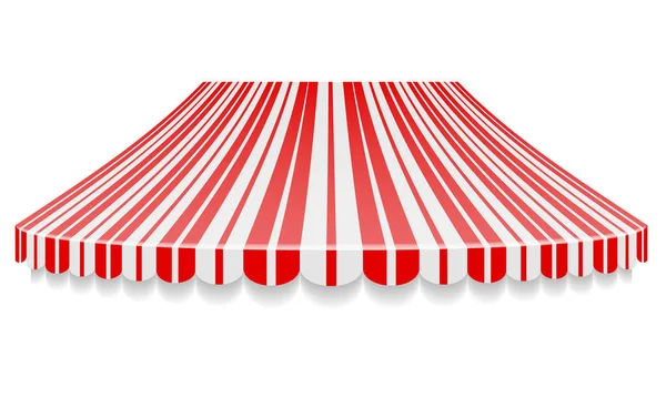 Striped Canopy Rain Sun Trade Stock Vector Illustration Isolated White — Stock Vector