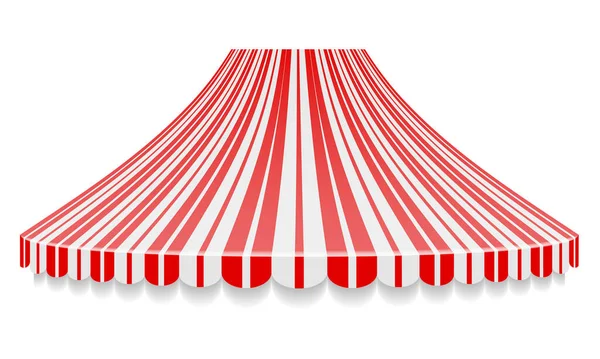 Striped Canopy Rain Sun Trade Stock Vector Illustration Isolated White — Stock Vector
