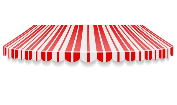 Canopée Rayée Pluie Soleil Pour Illustration Vectorielle Stock Commerce Isolé — Image vectorielle