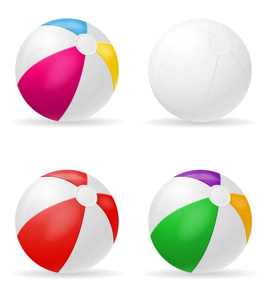 Beach Ball Childrens Toy Stock Vector Illustration Isolated White Background — Stock Vector