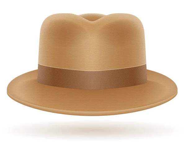 白い背景で隔離の男性株式ベクトル図のビーチ帽子 — ストックベクタ