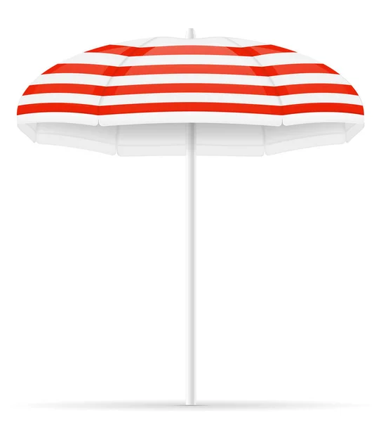 Beach Umbrella Stock Vector Illustration Isolated White Background — Stock Vector
