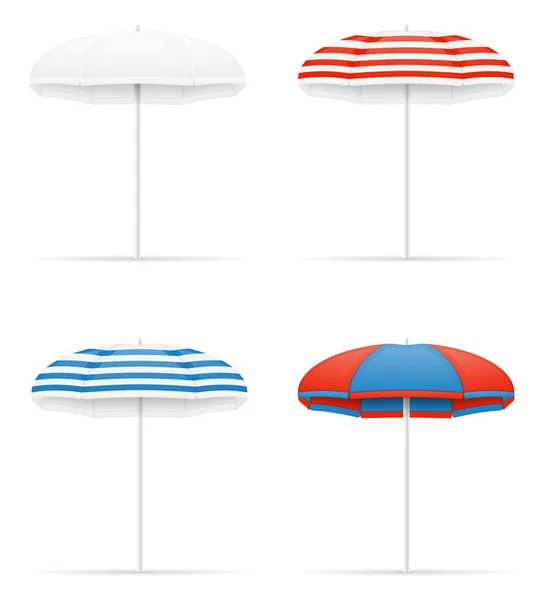 Beach Umbrella Stock Vektor Illusztráció Elszigetelt Fehér Background — Stock Vector