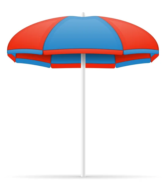Strand Paraplu Voorraad Vectorillustratie Geïsoleerd Witte Achtergrond — Stockvector