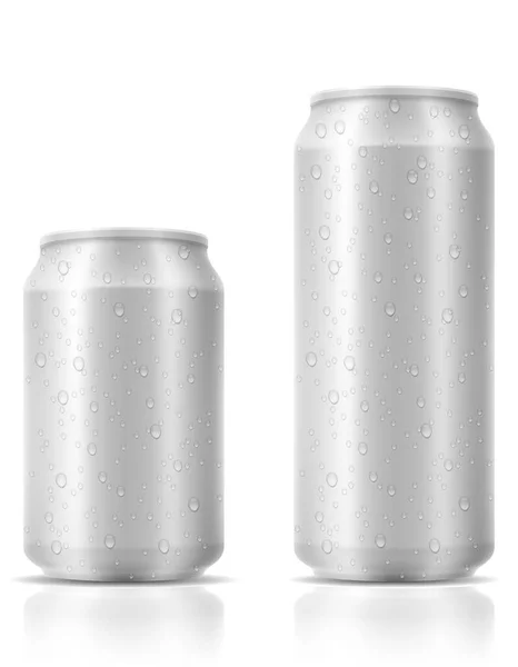 Bier Dosen Vektor Illustration Isoliert Auf Weißem Hintergrund — Stockvektor