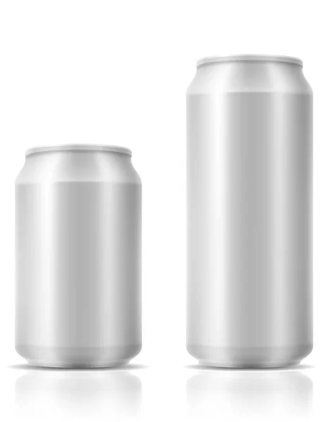 Bier Blik Voorraad Vector Illustratie Geïsoleerd Witte Achtergrond — Stockvector