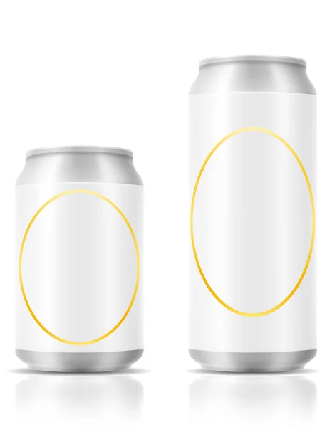 Beer Can Stock Vector Illustration Isolated White Background — Stock Vector