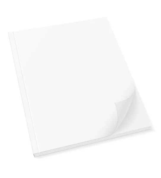 Couverture Modèle Vierge Brochure Livre Illustration Vectorielle Stock Brochure Isolé — Image vectorielle