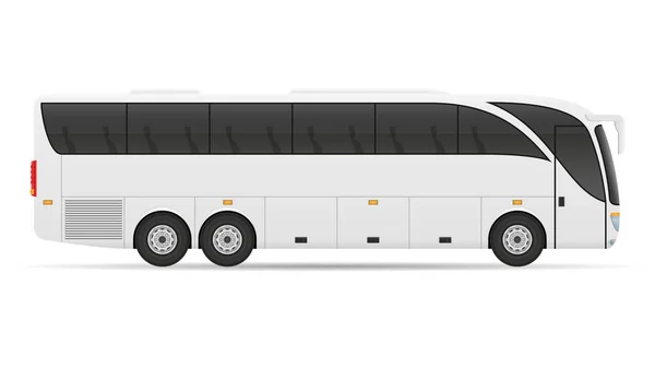 Tour Miasta Autobus Wektor Ilustracja Białym Tle — Wektor stockowy