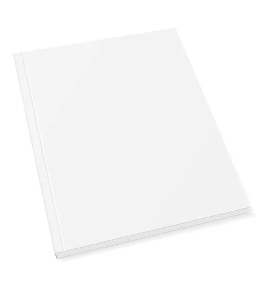 Capa Branco Modelo Brochura Brochura Brochura Revista Ilustração Vetor Estoque — Vetor de Stock
