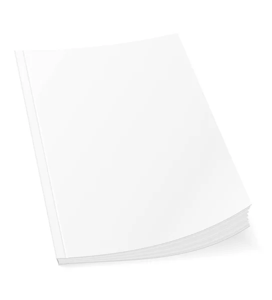 Copertina Modello Bianco Opuscolo Opuscolo Rivista Magazzino Vettore Illustrazione Isolato — Vettoriale Stock