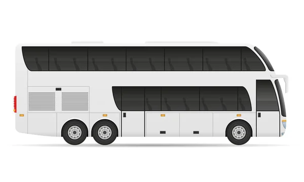 Tour Ville Bus Stock Vecteur Illustration Isolé Sur Fond Blanc — Image vectorielle