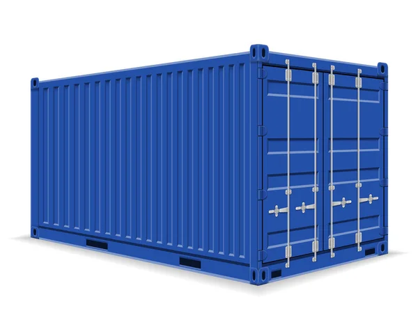 Cargo Container Delivery Transportation Merchandise Goods Stock Vector Illustration Vector — Stock Vector