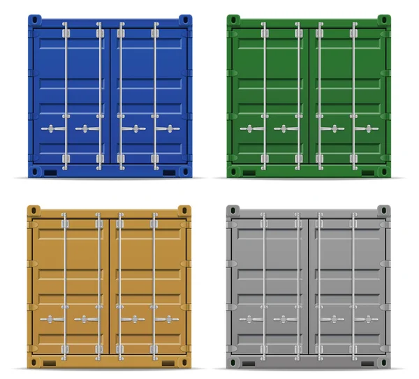 Container Carico Consegna Trasporto Merci Merci Stock Vettore Illustrazione Vettoriale — Vettoriale Stock