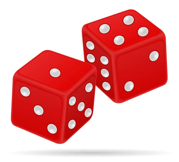Casino Dice Stock Vector Illustration Isolated White Background — Stock Vector