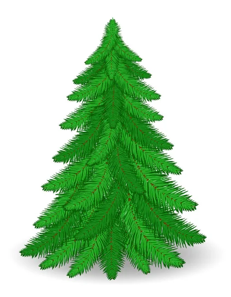 Christmas Tree Stock Vector Illustration Isolated White Background — Stock Vector