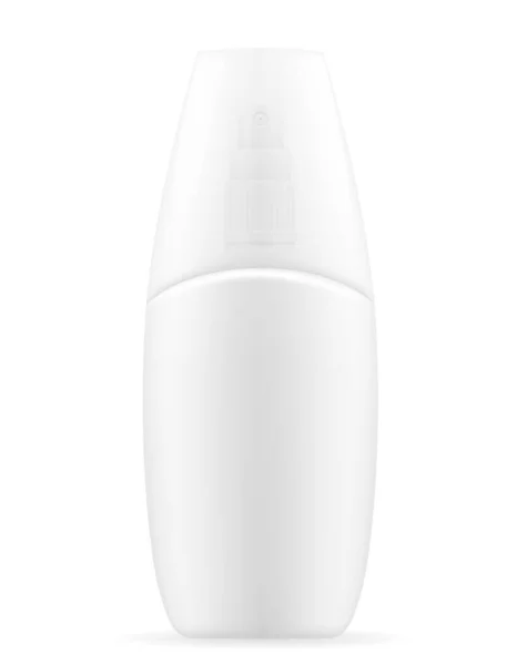 白い背景で隔離の株式ベクトル図を包装プラスチック容器にクリーム ローション — ストックベクタ