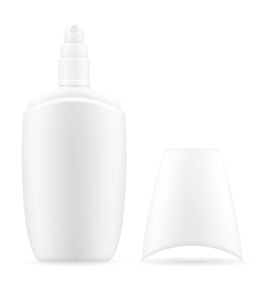 Lotion Crème Dans Emballage Plastique Illustration Vectorielle Isolée Sur Fond — Image vectorielle