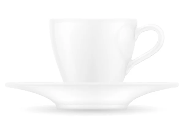 Tazza Caffè Stock Vettoriale Illustrazione Isolato Sfondo Bianco — Vettoriale Stock