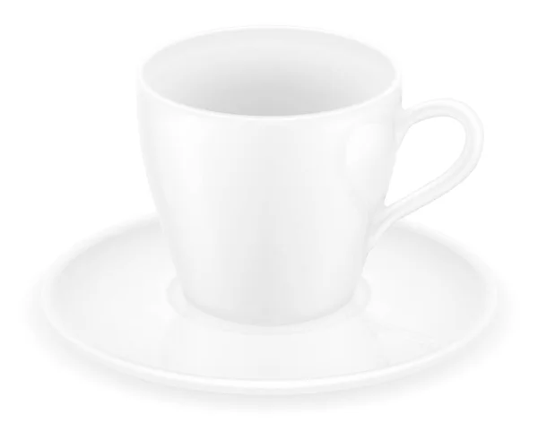 咖啡和茶叶的杯子在白色背景上隔离的矢量插图 — 图库矢量图片
