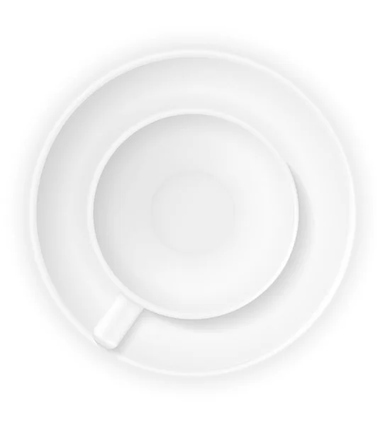 白い背景で隔離のコーヒーと紅茶の株式ベクトル イラストのカップ — ストックベクタ